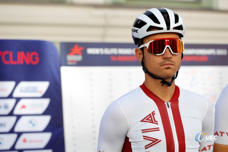 European Championships Munich 2022 - 2022 UEC Road Elite European Championships - Men's Road Race - 14/08/2022 - Emils Liepins (LAT) - photo Ivan Benedetto/UEC/SprintCyclingAgency?2022